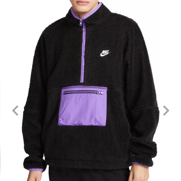 NWT Men's Nike sherpa 1/2 zip pullover
